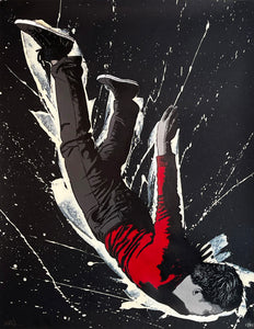 ALIAS 'Icarus' (black) Hand-Painted Stencil on Paper