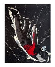 Load image into Gallery viewer, ALIAS &#39;Icarus&#39; (black) Hand-Painted Stencil on Paper