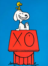 Load image into Gallery viewer, ANDRÉ SARAIVA &#39;Snoopy and Woodstock on Red House&#39; Screen Print
