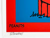 ANDRÉ SARAIVA 'Snoopy and Woodstock on Red House' Screen Print - Signari Gallery 