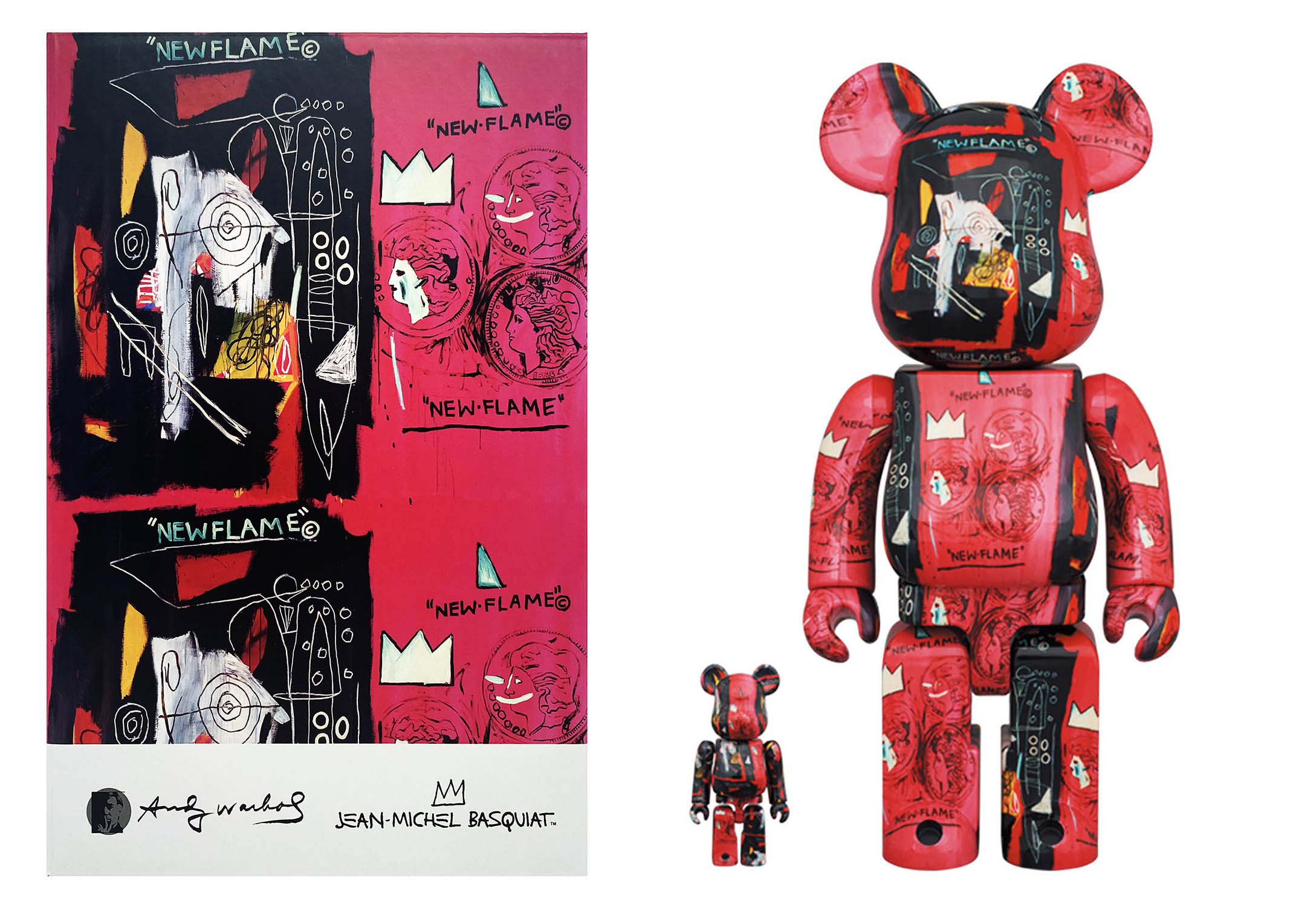 ANDY WARHOL x JEAN-MICHEL BASQUIAT 'New Flame (#1)' Art Figure Set