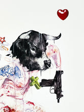 Load image into Gallery viewer, ANTONY MICALLEF &#39;Uzi Lover I&#39; Rare Framed Offset Lithograph - Signari Gallery 
