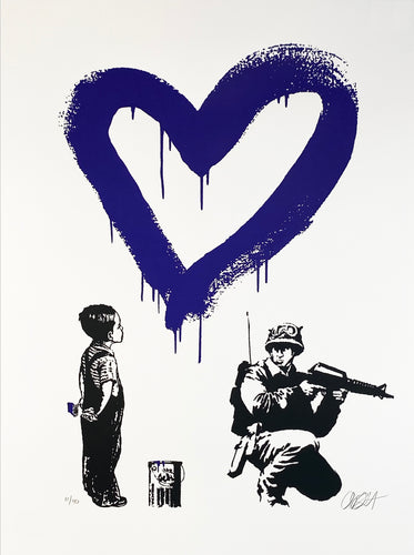 ARMANDO CHAINSAWHANDS 'Soldier of Love' (purple) Screen Print - Signari Gallery 