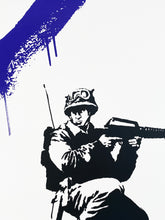 Load image into Gallery viewer, ARMANDO CHAINSAWHANDS &#39;Soldier of Love&#39; (purple) Screen Print - Signari Gallery 