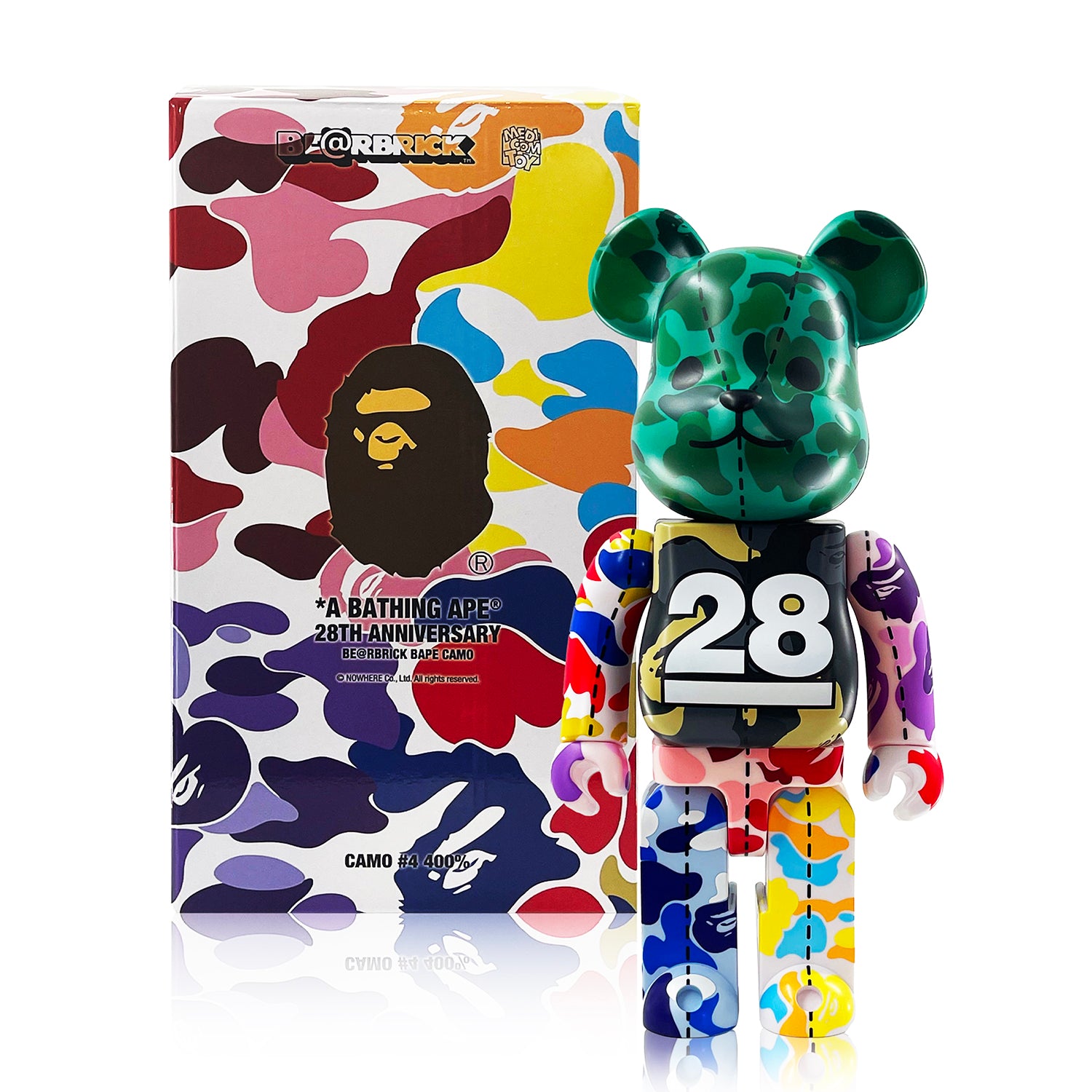 BAPE x Be@rbrick 'Multi-Camo #4 (400%) Designer Art Figure