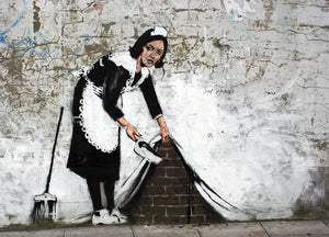 BANKSY (after) 'Camden Maid' Polystone Art Sculpture