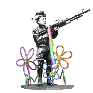 BANKSY (after) 'Crayon Shooter' Polystone Sculpture