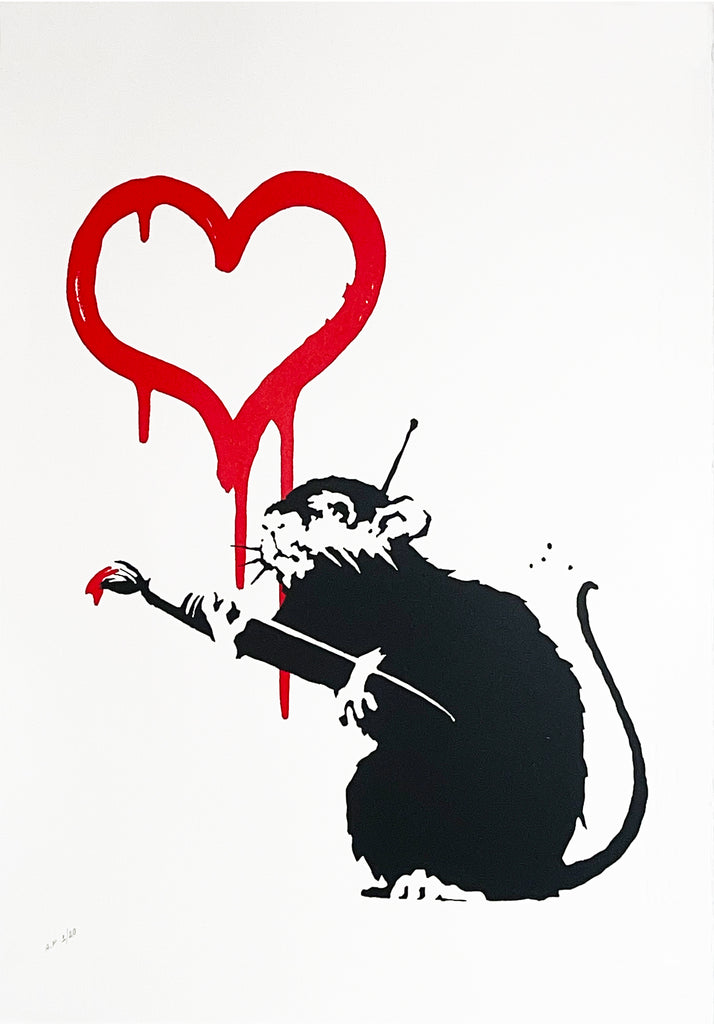 BANKSY (after) 'Love Rat' Screen Print (AP-1)