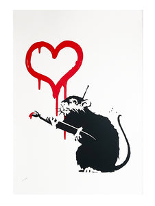 BANKSY (after) 'Love Rat' Screen Print (AP-1)