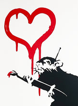 Load image into Gallery viewer, BANKSY (after) &#39;Love Rat&#39; Screen Print (AP-1)
