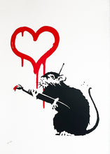 Load image into Gallery viewer, BANKSY (after) &#39;Love Rat&#39; Screen Print (AP-3)