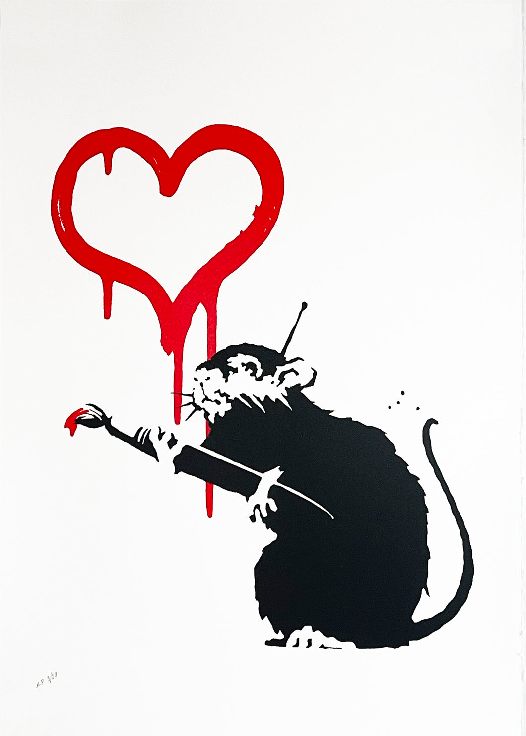 BANKSY (after) 'Love Rat' Screen Print (AP-3)