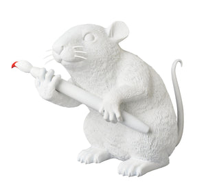 BANKSY x Brandalism 'Love Rat' (white) Polystone Sculpture