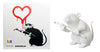 BANKSY x Brandalism 'Love Rat' (white) Polystone Sculpture