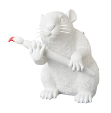 Load image into Gallery viewer, BANKSY x Brandalism &#39;Love Rat&#39; (white) Polystone Sculpture