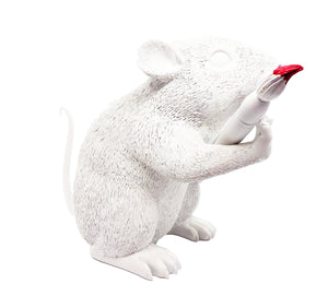 BANKSY x Brandalism 'Love Rat' (white) Polystone Sculpture