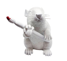 Load image into Gallery viewer, BANKSY x Brandalism &#39;Love Rat&#39; (white) Polystone Sculpture