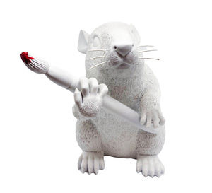 BANKSY x Brandalism 'Love Rat' (white) Polystone Sculpture