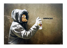 Load image into Gallery viewer, BANKSY &#39;Monkey Mask Session&#39; Framed Original Postcard