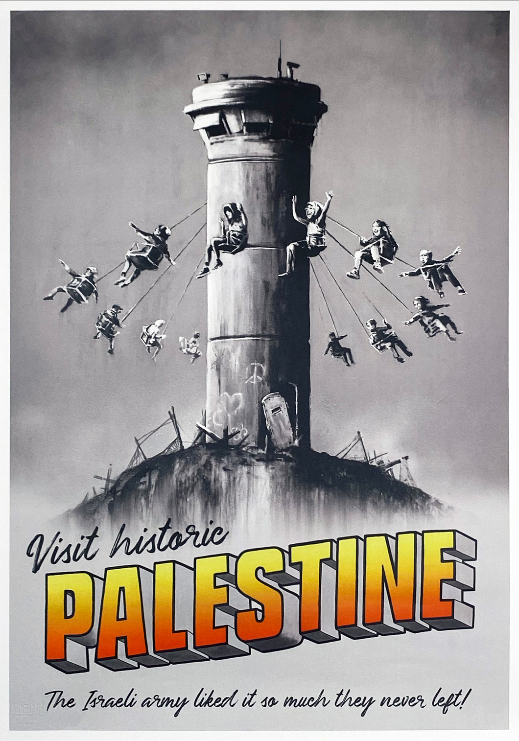 BANKSY 'Visit Historic Palestine' Lithograph Poster - Signari Gallery 