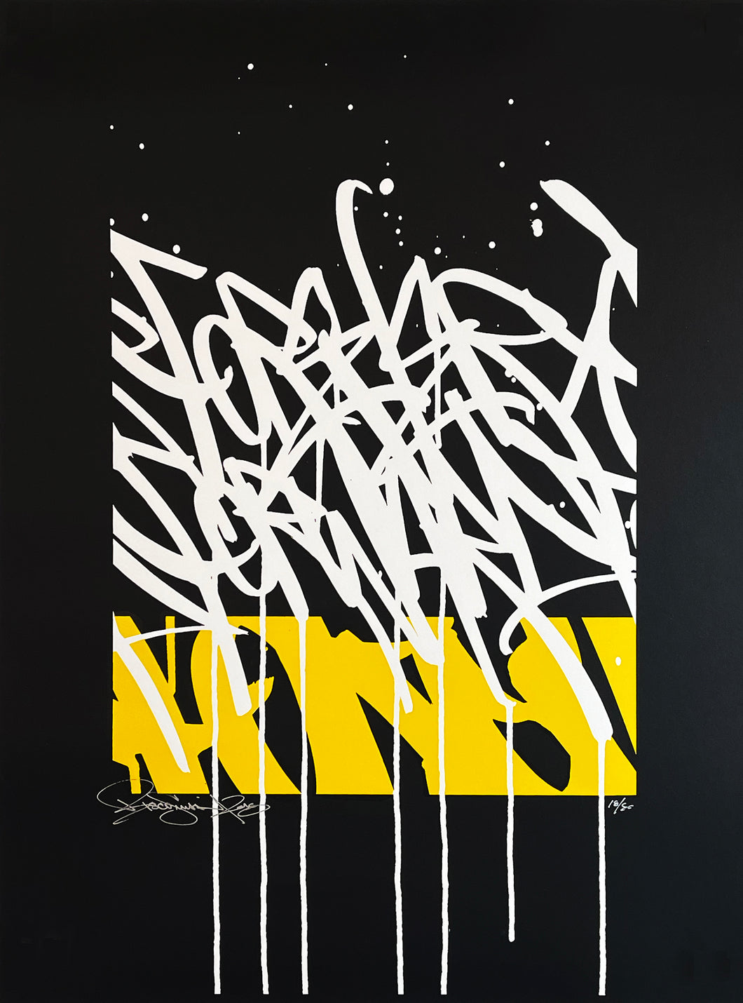 BISCO SMITH 'Forever Forward' (white-on-black) Screen Print (18)