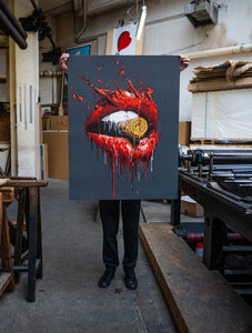 BRUSK 'Bullet in Your Mouth' Framed Lithograph Print