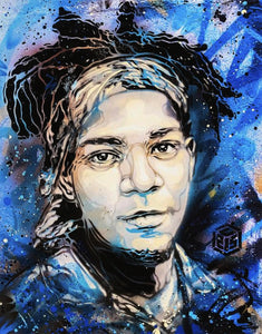 C215 'Blue Basquiat XL' Custom Framed Giclée Print