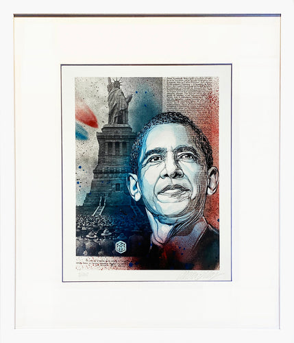 C215 'Obama' Custom Framed Giclée Print