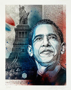 C215 'Obama' Custom Framed Giclée Print