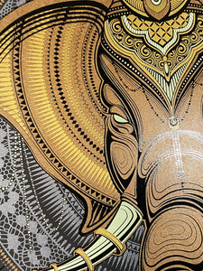 CHRIS SAUNDERS 'Elephant Mandala' Screen Print