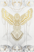 Load image into Gallery viewer, CHRIS SAUNDERS &#39;White Owlage&#39; Screen Print Framed