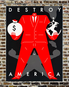 CLEON PETERSON 'Destroy America' (black) Screen Print