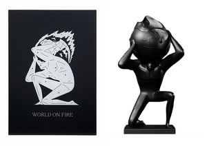 CLEON PETERSON 'World on Fire' Ceramic Art Sculpture