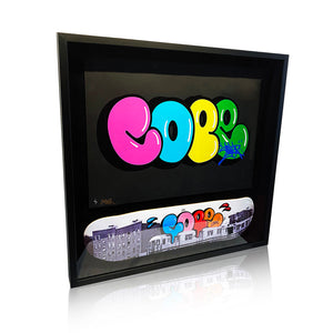 COPE2 'Iconic Bubble' Screen Print + Skateboard Deck Framed - Signari Gallery 