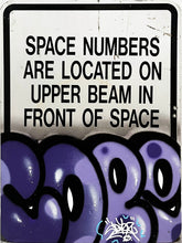 Load image into Gallery viewer, COPE2 &#39;Space Number&#39; Hand-Painted Real Parking Sign - Signari Gallery 