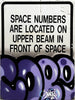 COPE2 'Space Number' Hand-Painted Real Parking Sign - Signari Gallery 