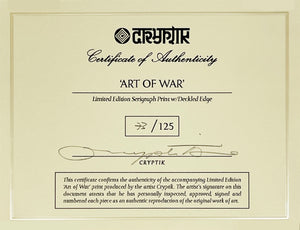 CRYPTIK 'Art of War' 4-Color Serigraph Print