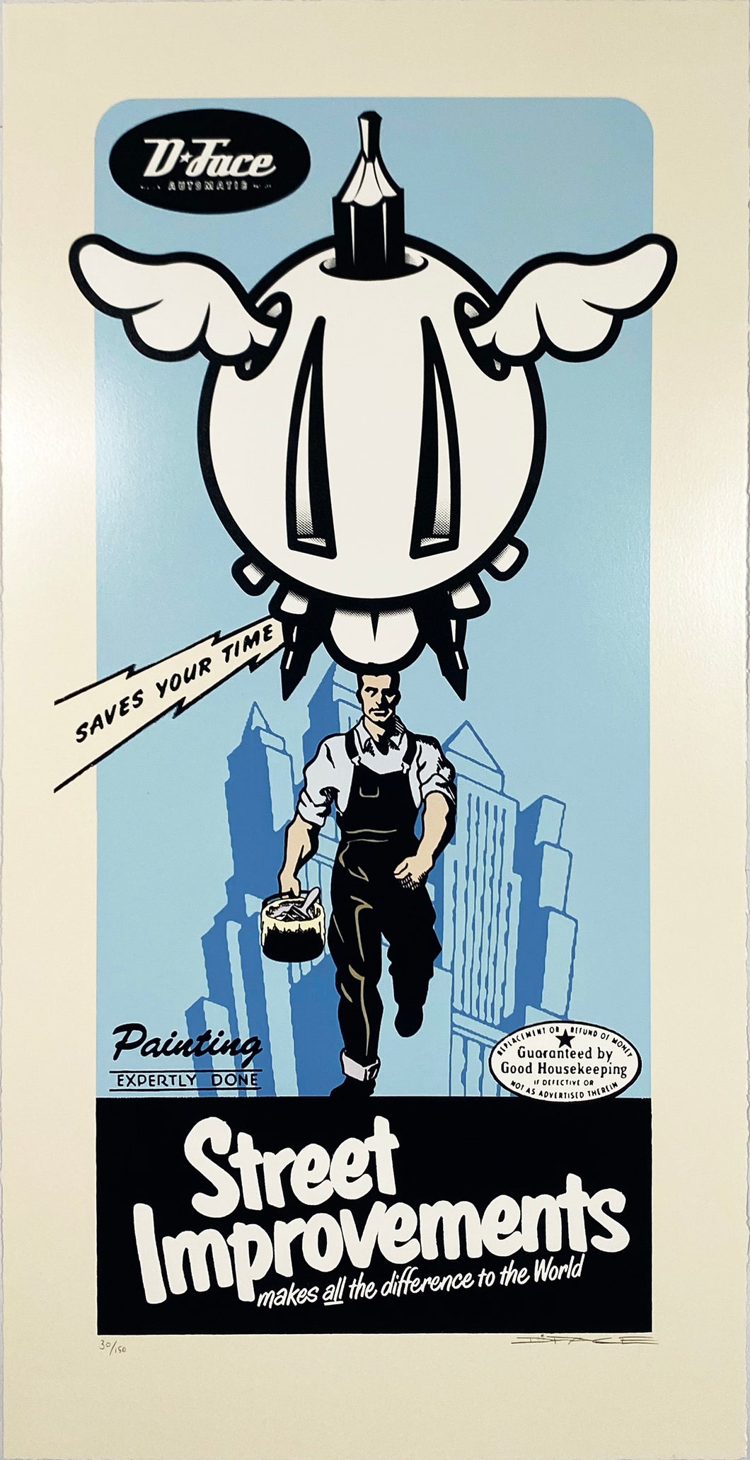 D*FACE 'Street Improvements III' Screen Print - Signari Gallery 