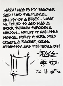 D*FACE x Pearl Jam 'Create a Racket' Screen Print - Signari Gallery 