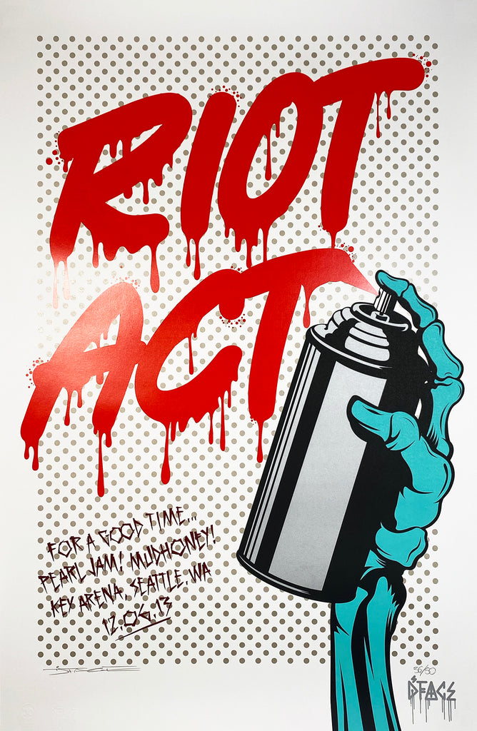 D*FACE x PEARL JAM 'Riot Act' Screen Print