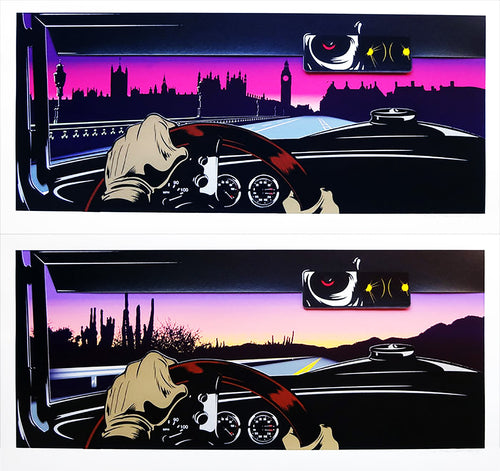 D*FACE 'Rear View' Rare 3-Layer 17-Color Screen Print Set - Signari Gallery 