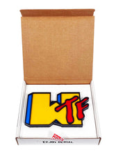 Load image into Gallery viewer, DENIAL &#39;WTF&#39; Hand-Painted Woodcut Art Sculpture