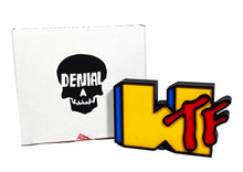 Load image into Gallery viewer, DENIAL &#39;WTF&#39; Hand-Painted Woodcut Art Sculpture