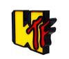 DENIAL 'WTF' Hand-Painted Woodcut Art Sculpture