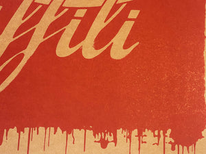 ERNEST ZACHAREVIC 'Enjoy Graffiti' (kraft) Rare Screen Print - Signari Gallery 