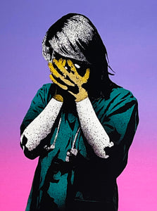 FAKE 'Code Black' (pink) 7-Color Screen Print