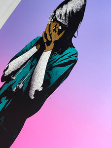 FAKE 'Code Black' (pink) 7-Color Screen Print