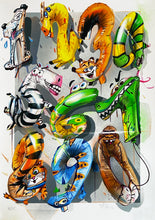 Load image into Gallery viewer, FANAKAPAN &#39;Animal Numbers&#39; Giclée Print