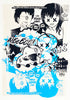HUSH 'Luv Your Vinyl' (blue) Screen Print (#36) - Signari Gallery 