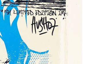 HUSH 'Luv Your Vinyl' (blue) Screen Print (#36) - Signari Gallery 